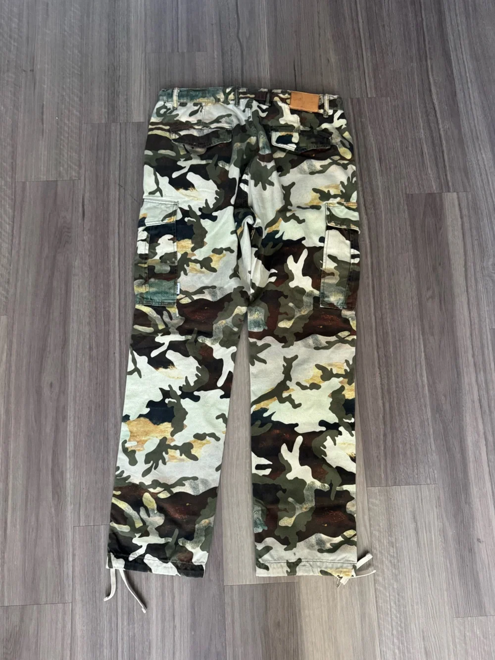 Men's Purple Brand Camouflage Cargo Pants - Green/Khaki